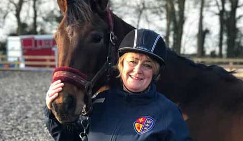 Rachel Adamson with her horse